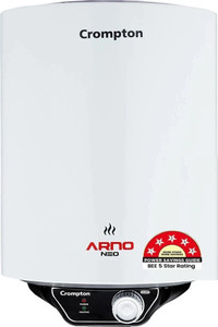 Crompton ASWH-3015 (ARNO NEO 5S) 15 L Storage Water Geyser | 5 Star BEE Energy Rating | National Energy Conservation Award Winner 2023