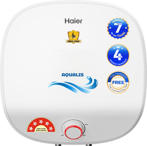 Haier ES25V-AQUALIS :ES25V-AQUALIS 25 L Storage Water Geyser 2.2kW High Speed Heating I Shock Proof I 5 Star Rating I Glass Lined Tank I Incoloy 800 Heating Element