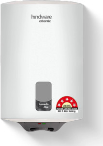 Hindware Smart Appliances Immedio Plus 15 L Storage Water Geyser | 5 Star BEE Energy Rating | Glassline Tanked
