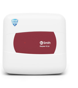 AO Smith HSE-SHS-006 6 L Storage Water Geyser | 2kW | Vertical | Designed for high rise buildings with 8 bar pressure rating | Longer life in hard water conditions with Blue Diamond glass lined tank | BEE 5-star rating for superior energy efficiency and power savings