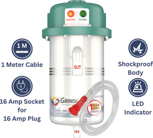 GRINISH 1 L Instant Water Geyser, Portable Geyser, Electric Geyser, Tap Water Geyser 1 L Instant Water Geyser