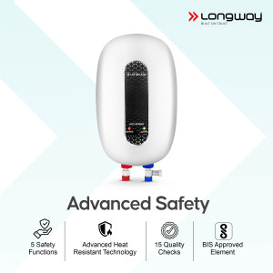Longway 3 L Instant Water Geyser (Hot Spring, White, Black)
