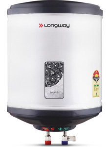 Longway Superb 10 L Storage Water Geyser 5 Star BEE Energy Rating | SS Tank with Anti-Rust Coating | Multi Safety