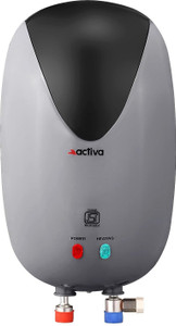 ACTIVA 3 L Instant Water Geyser (3 KVA Special Anti Rust Coated SS Tank, Full Abs Body 5 Years Warranty Black, Grey)