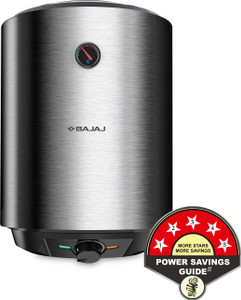 BAJAJ 25 L Storage Water Geyser (Shield Series Reflecta, Steel Finish PCM & Black)