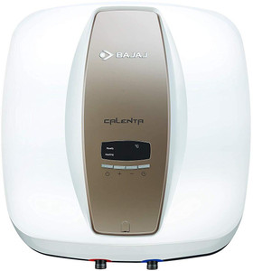 BAJAJ 15 L Storage Water Geyser (Calenta Digi 15 Ltr With Free Installation & Pipes, White, Grey)