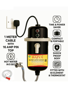 Bajya Etira Plus 3 Kw Electric Instant Heater 1 L Instant Water Geyser