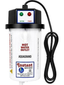 Aquagrand 1L PORTABLE GEYSER SHOCK PROOF PLASTIC BODY |INSTALLATION KIT | 1 L Instant Water Geyser