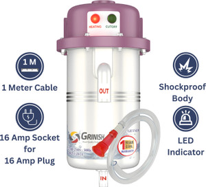 GRINISH 1 L Instant Water Geyser, Instant Water Heater, Gijar Hot Water Electric 1 L Instant Water Geyser