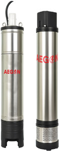 AEGON HydroMax Series 1hp Borewell Pump, Filled, 10 Stage, 42mtrs Head, 83Lpm Submersible Water Pump
