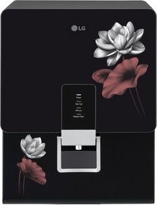 LG WW156RPTB 8 L RO + UV + MB Water Purifier Dual Protection Airtight Stainless Steel Tank | Ever Fresh UV Plus | Digital Sterilizing Care | Pre-Sediment Filter Free | Multi Stage Filtration | Smart Indicator | Wall mount | Suitable for all - Borewell, Tanker, Municipality Water