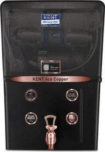 KENT Ace Copper - B//111134B ACE Copper 8 L RO + UV + UF + Copper + TDS Control + UV LED Water Purifier Auto Flush | 8L | 20LPH | Ideal for Borewell/Tanker/Municipal