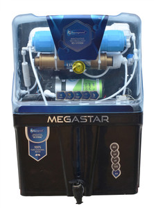 Aquagrand Megastar Black Model With Alkaline B12 Filter 15 L RO + UV + UF + TDS + Alkaline Water Purifier