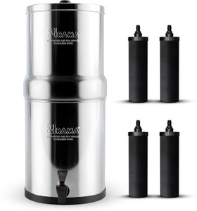 Rama 32-Litre Storage Includes 4 Carbon Candles and Plastic 32 L Gravity Based Water Purifier