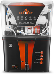 AquaDpure RO Water Purifier with Goodness of Copper Black 12 L RO + UV + UF + TDS + Alkaline Water Purifier
