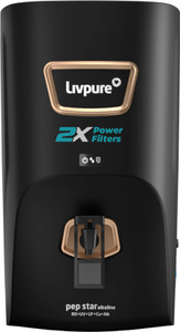 LIVPURE LIV-PEP-STAR-ALKALINE 2X Power Filter No Filter Cost for 2 Year 7 L RO + UV + UF + Copper + Alkaline Water Purifier