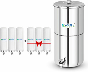 WATER GREEN 3 Free Candle With Stainless Steel 30 L Gravity Based Water Purifier