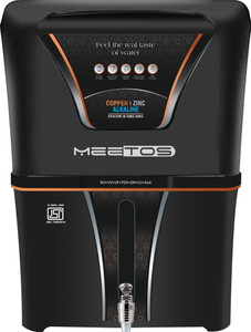 MEETOS 4x Technology Purification,10 Stage Water Purifier and Best for Home and Offices 12 L RO + UF + UV + Copper + Alkaline Water Purifier