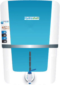 Hydroshell Water Purifier  With Copper and Alkaline Filter 12 L RO + UV + UF + TDS Water Purifier