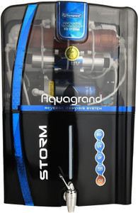 Aquagrand Storm Model RO + UV LED+ UF + TDS + FILTER 12 L RO + UV + UF + Copper + TDS Control Water Purifier