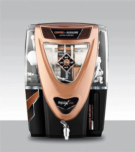 AQUA Epic Black With Alkaline Vitamin B12 Filter 15 L RO + UF + Minerals + Copper Water Purifier