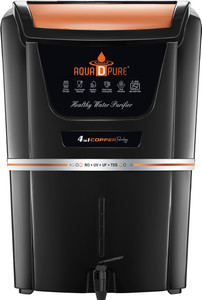 AquaDpure Premium 4 IN 1 Copper Filter RO Water Purifier with ISI Mark 10 Stage 12 L RO + UV + UF + Copper + TDS Control Water Purifier