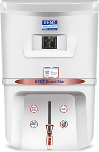 KENT GRAND STAR 9 L RO + UV + UF + TDS Control + UV in Tank Water Purifier Suitable for all - Borewell, Tanker, Municipality Water