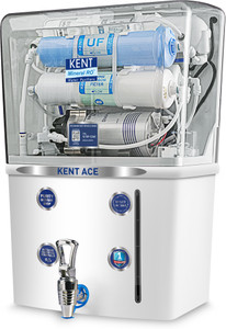 KENT Ace 8 L RO + UF + TDS Control + UV LED Water Purifier Suitable for all - Borewell, Tanker, Municipality Water