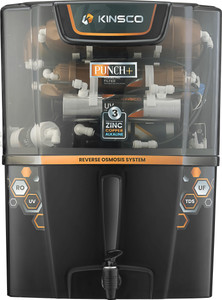 Kinsco Punch plus+ Zinc Copper and Alkaline 15 L RO + UV + UF + Copper + Alkaline Water Purifier