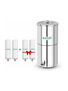 WATER GREEN 2 Free Candle With Stainless Steel 18 L Gravity Based Water Purifier