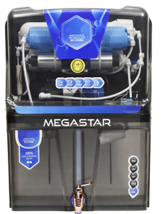 AQUA Fresh Megastar Black Full transparent 12 L RO + UV + UF + TDS + Alkaline Water Purifier