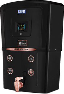 KENT Ace Star - B//111109B ACE Star 8 L RO + UV + UF + Alkaline + Copper + TDS Control + UV LED Water Purifier Advanced RO Tech for Sabse Shudh Paani Auto Flush8L20 LPH Ideal For Borewell/Tanker/Municipal Water