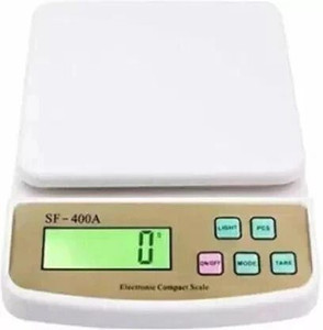 Tenant Electronic Digital 1Gram-10 Kg Weight Scale Lcd Kitchen Weight Scale Machine Measure for measuring fruits,shop,Food,Vegetable,vajan,offer,kata,weight machine Weighing Scale for grocery,kata,taraju,shop,computer kata,tarazu,jewellery,sabzi, Weighing scale (White) (adaptor included) Weighing Scale  (White) Weighing Scale