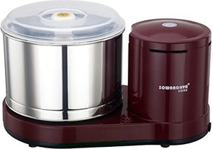 Sowbaghya Edge 2Ltr 150W Wet Grinder, Maroon Table Top Wet Grinder Machine Wet Grinder