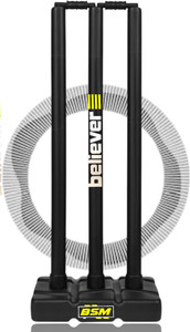 BSM HARD PLASTIC NEON BELIEVER CRICFREAK STUMP SET WITH CLEAR BAG