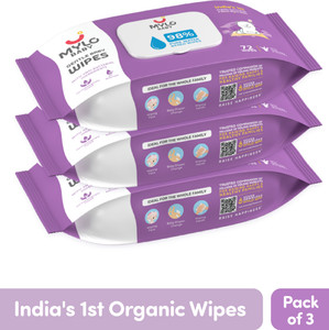MYLO Baby Gentle Wipes with Coconut & Neem, Thick & Soft, Anti-bacterial, With Lid