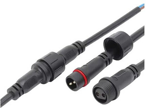 POWER CONNECT IP68 2 Pin Male Female Wire Connector Electrical ...