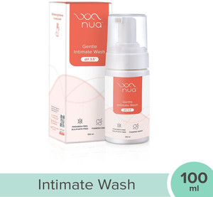 Nua Foaming Intimate Wash Enriched with Aloe Vera and Lactic Acid, 100ml || Toxin-free, Paraben-free and Sulphate-free || Anti-Bacterial and prevents infections Intimate Wash
