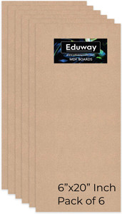 Eduway 6" X 20" Mdf Board Sheet For Art & Craft Pack of 6 Ash Japanese Wood Veneer