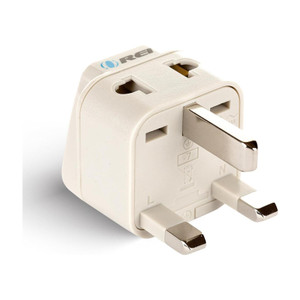 OREI India to UK, UAE, Hong Kong (Type G) Travel Adapter Plug - 2 in 1 Worldwide Adaptor