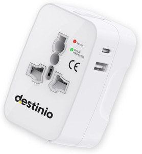 Gotrippin Universal Travel Adapter 12W-Type C+USB A-International Charger for US/UK/EU Worldwide Adaptor