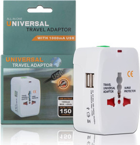 VARNIRAJ IMPORT & EXPORT Universal All in One Worldwide Adapter Power Converters with Dual USB Worldwide Adaptor