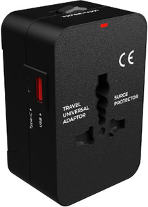 VARNIRAJ IMPORT & EXPORT Travel Type C+USB universal travel adaptor all in one 20w PD 5v 2.4amp Worldwide Adaptor