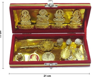 Gokulshoppe Laxmi Kuber Dhan Varsha Bhandari Yantra Brass Yantra