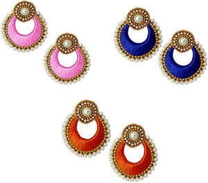Silk thread discount chandbali earrings designs