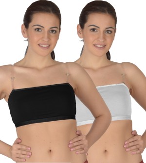 Buy Clovia Strapless Tube Bra With Detachable Transparent Straps