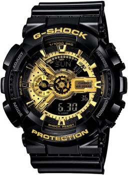 G SHOCK GA 110 1BDR Black Dial Resin Strap Analog Digital Watch For Men G317