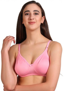 Buy Groversons Paris Beauty Women Seamless Liz Bra (32B_Pink) Pack of 2 at