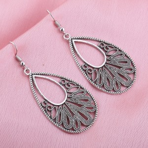 Voguish Silver Fish Hook Earrings for Women