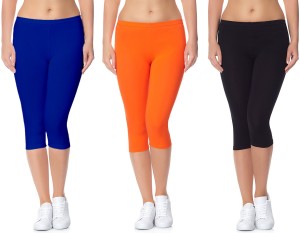 Buy online Tantalising Orange Three-fourth Leggings from Capris & Leggings  for Women by The Gud Look for ₹299 at 46% off